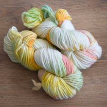 Load image into Gallery viewer, LONDON, PARIS, MELON! | handdyed corriedale pencil roving
